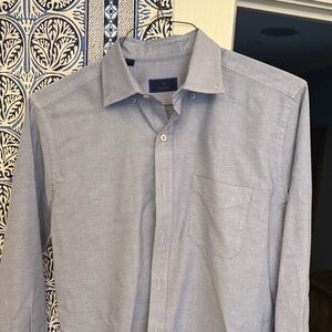 David Donahue Light Blue Oxford Button Down Shirt